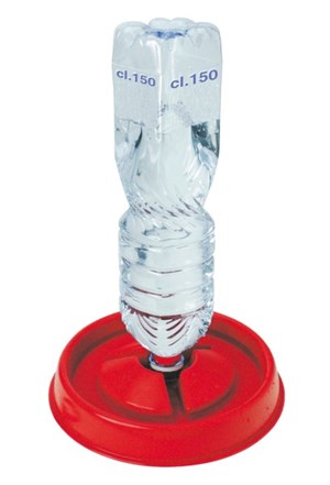 כלי מים לבקבוק פלסטיק לעופות